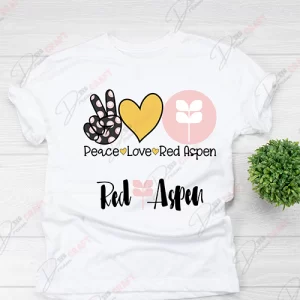 Peace Love Red Aspen SVG