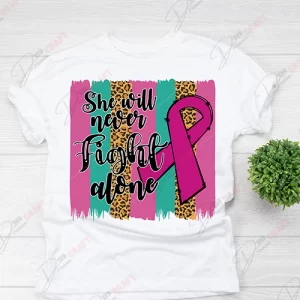Empowering Women: She Will Never Fight Alone SVG Files - Buy Now!