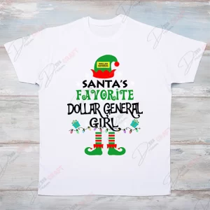Santa's Favorite Dollar General Girl SVG | Festive Christmas Design