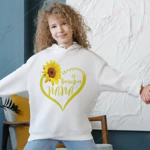 Happiness Is Being a Nana Sunflower SVG: Joyful Grandparent Design