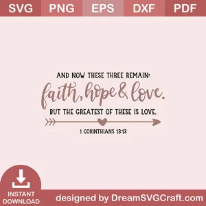 Faith Hope And Love SVG