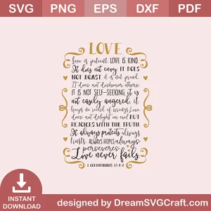 Love Is Patient Love Is Kind SVG