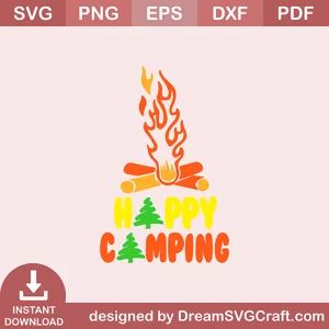 Happy Camping SVG