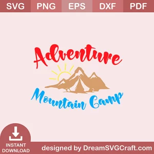 Adventure Mountain Camp SVG