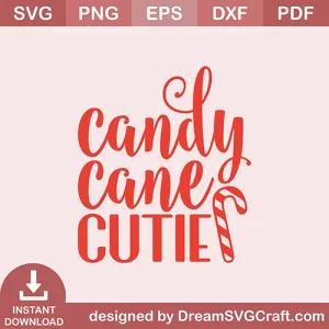 Candy Cane Cutie SVG