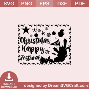 Christmas Happy Festival SVG