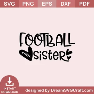 Football Sister SVG