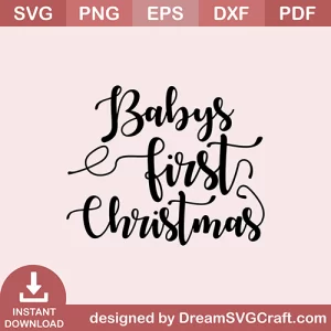 Baby First Christmas SVG
