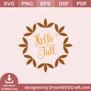 Hello Fall SVG