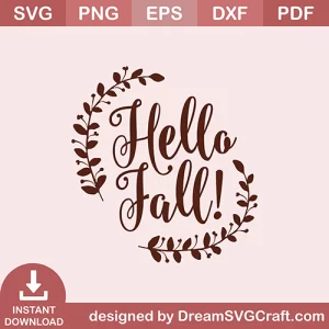 Hello Fall SVG