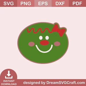 Ginger Bread Girl Face SVG