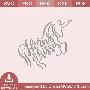 Horns and Kisses SVG