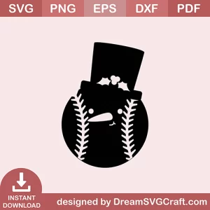 BaseBall Snow Ball Hat SVG
