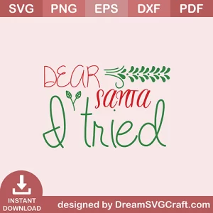 Dear Santa Tride SVG