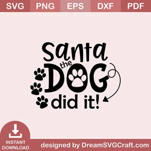 Santa The Dog SVG