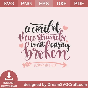 A Cord Of Three Stands Broken SVG