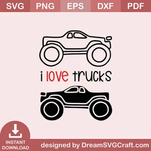 I Love Trucks SVG