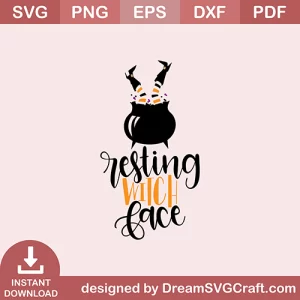 Resting Witch Face SVG