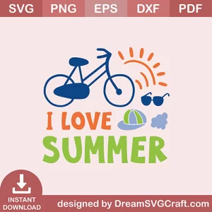 I Love Summer SVG