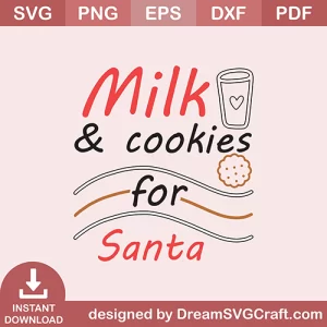Milk Cookies for Santa SVG