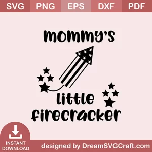 Mommys Little Firecracker SVG