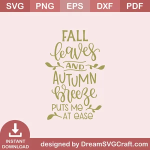 Fall Leaves And Autumn Breeze SVG