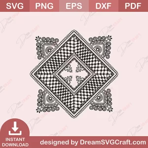 Square Mandala SVG | Mandala Svg Bundle, Zentangle Svg, Mandala For Cricut, Mandala Clipart, Mandala Vector, Mandala Cut File, Mandala, Mandala Flower, Svg, Png