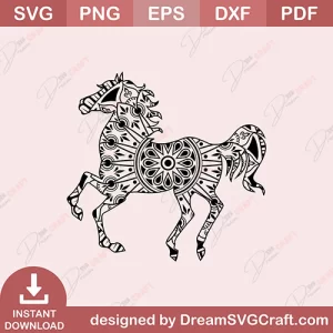 Horse Mandala SVG | Mandala Designs Mega Bundle SVG | Sacred Geometry | Indian Mandalas | Decorative | Creative Projects | Instant Download | Commercial License
