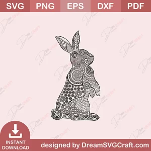 Rabbit Mandala SVG | Mandala Svg Bundle, Zentangle Svg, Mandala For Cricut, Mandala Clipart, Mandala Vector, Mandala Cut File, Mandala, Mandala Flower, Svg, Png