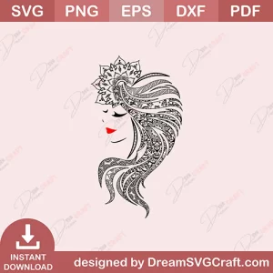 Girl Hair Mandala SVG | Mandala Designs Mega Bundle SVG | Sacred Geometry | Indian Mandalas | Decorative | Creative Projects | Instant Download | Commercial License