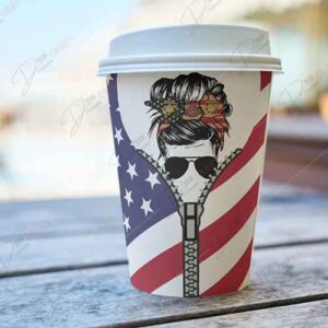 United States Marine Corps with Girl Bun Tumbler SVG