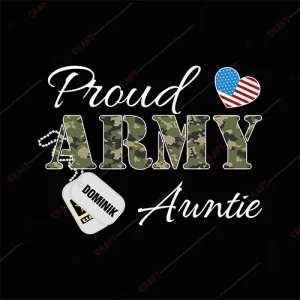 Proud Army Auntie SVG - Display Your Military Support