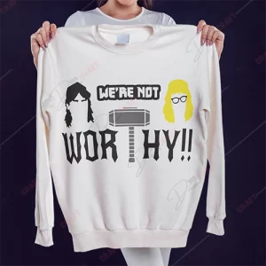 We Are Not Worthy SVG | Humorous and Entertaining SVG Design