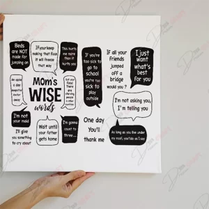 Mom's Wise Words SVG - Inspiring Design for Craft and Decor
