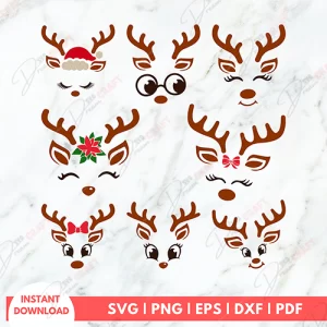 Add Holiday Magic with Christmas Reindeer SVG - Shop Now