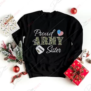 Proud Army Sister SVG - Supportive Military Family Design