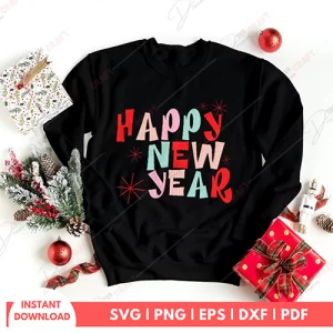 Happy New Year SVG - Festive Design for Celebrations