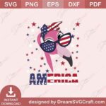 Flamingo America SVG