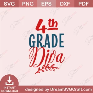 4th Grade Diva SVG