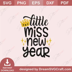 Little Miss New Year SVG