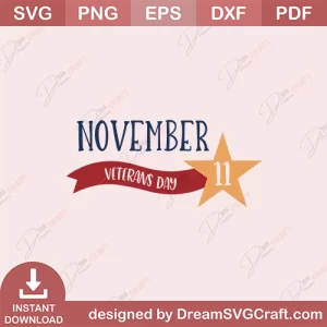 November Veteran Day SVG