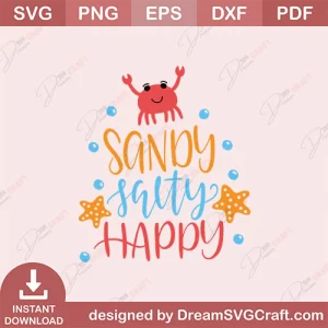 Sandy Salty Happy SVG
