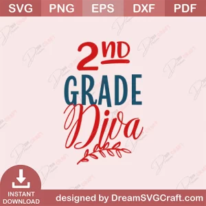 2nd Grade Diva SVG
