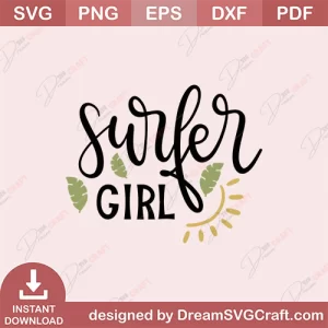 Surfer Girl SVG