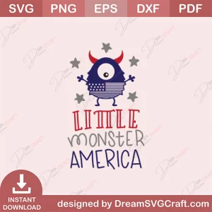 Little Monster America SVG