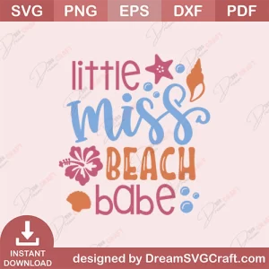 Little Miss Beach Babe SVG