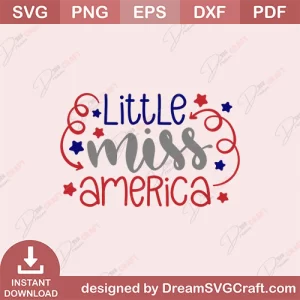 Little Miss America SVG