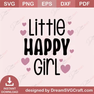 Little Happy Girl SVG