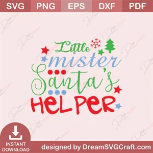 Little Mister Santa Helper SVG