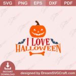 I Love Halloween SVG – Free Spooky Cute Digital Download